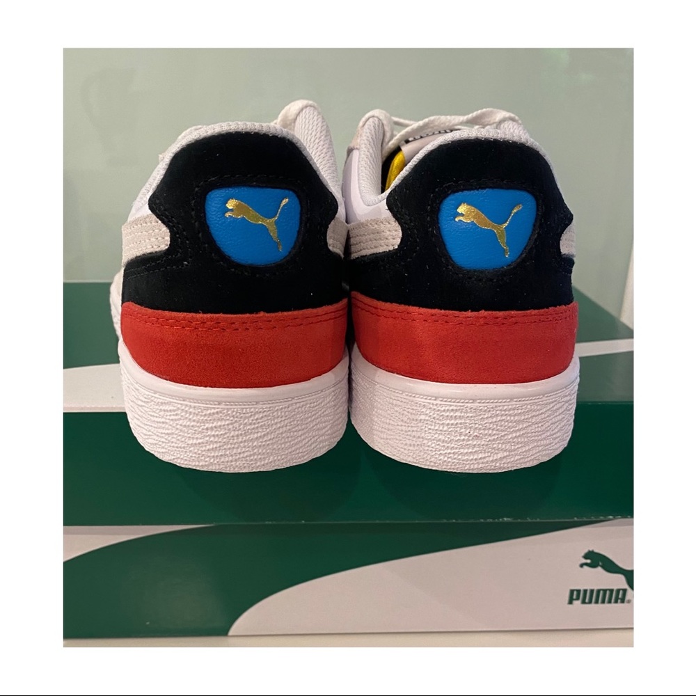 Men’s Puma Ralph Sampson low sneakers casual white black red green blue US 8 - Picture 2 of 9